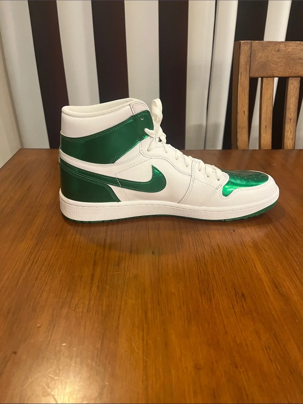 Nike Air Jordan 1 Golf Shoes Sneakers new white green DQ0660 130 Mens Size 10.5